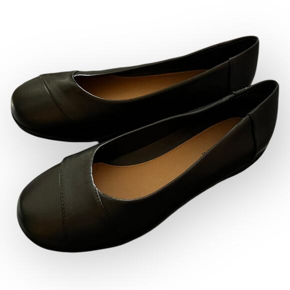 Comfortview Gab 07118 Women's Black Round Toe Slip-On Flat Ballet Flat Size 10W - Picture 4 of 13